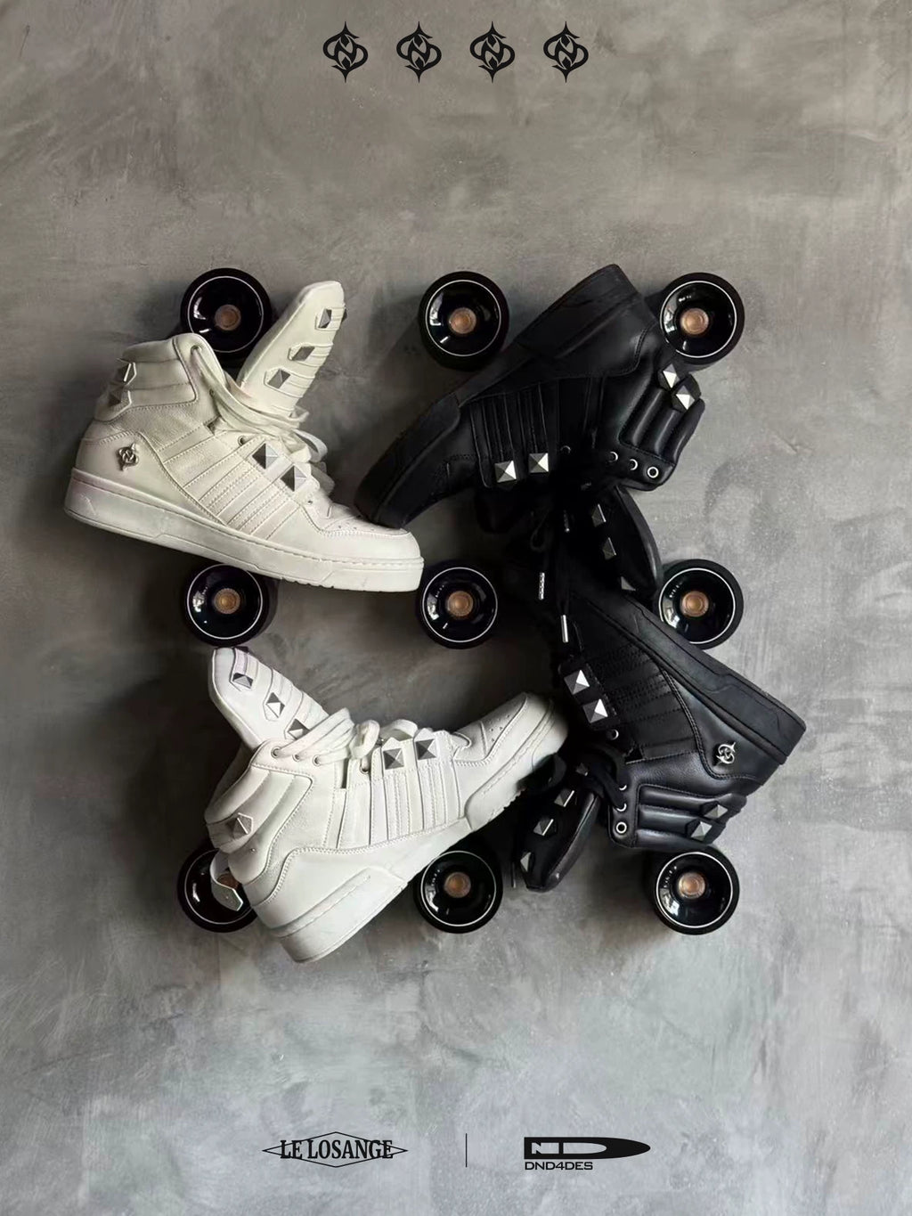 COURT-STYLE SNEAKERS WITH PEARL CLOSURE