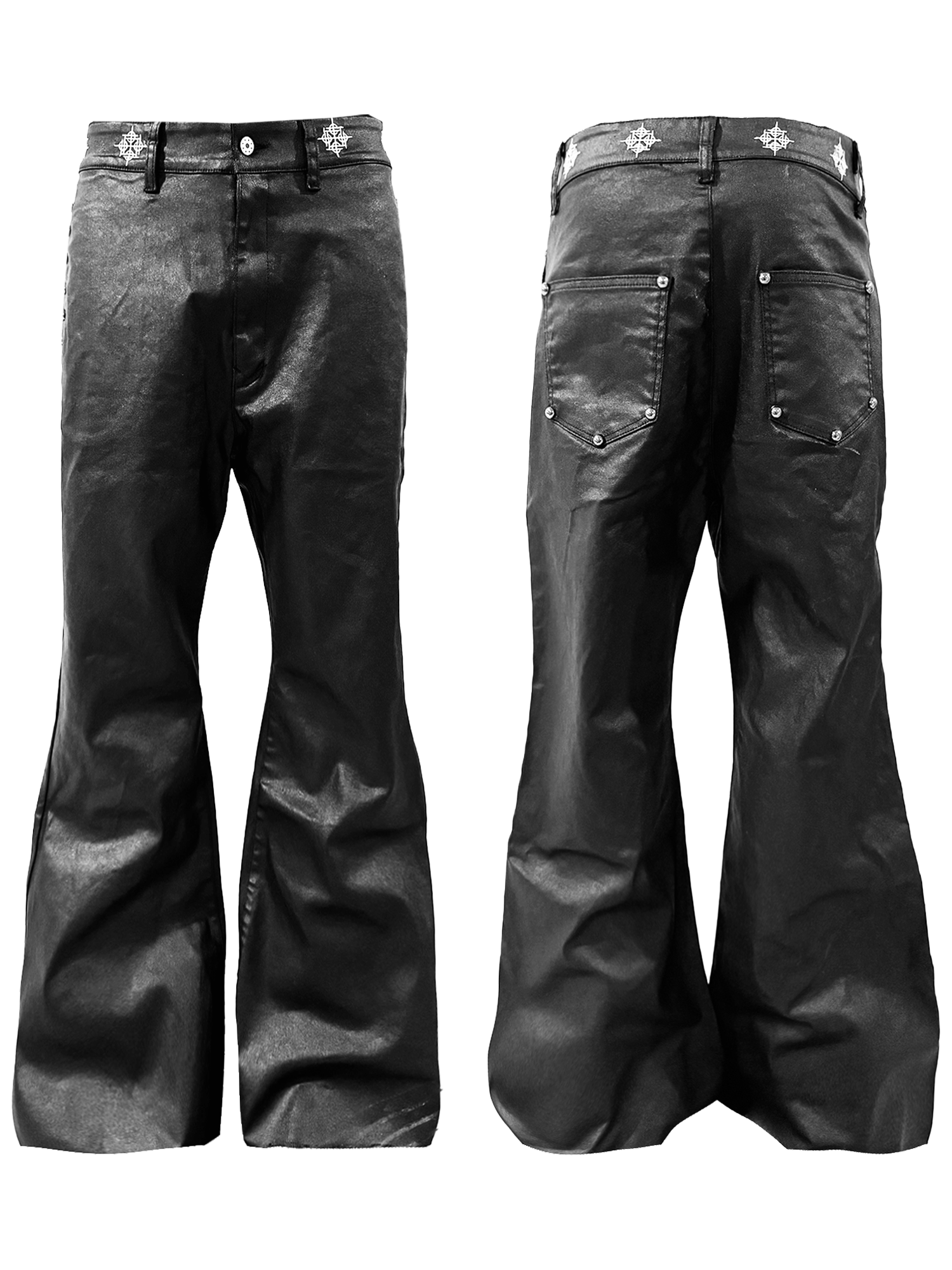 WAX COATED SLIM JEANS