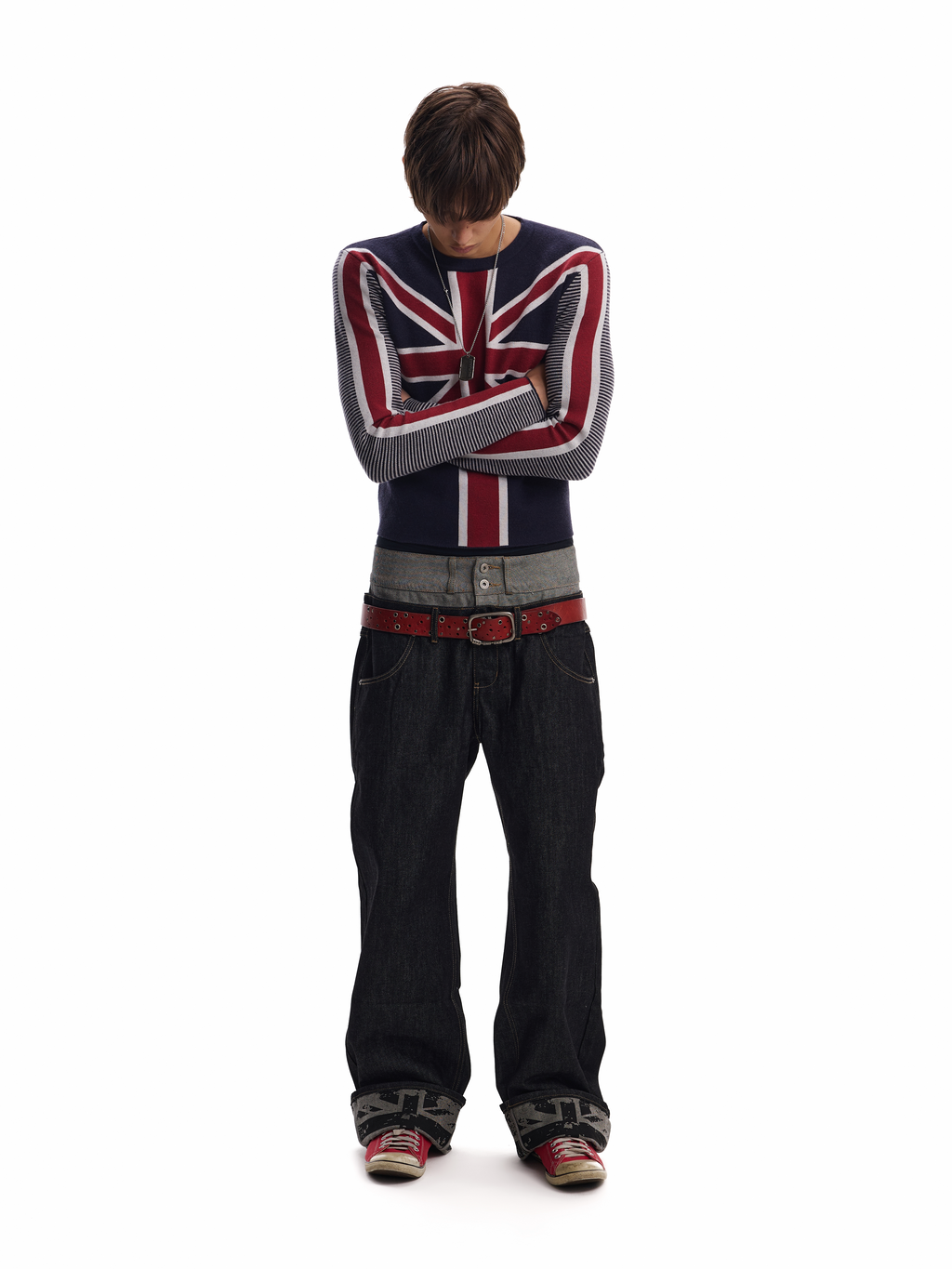 UNION JACK STRIPE SWEATER