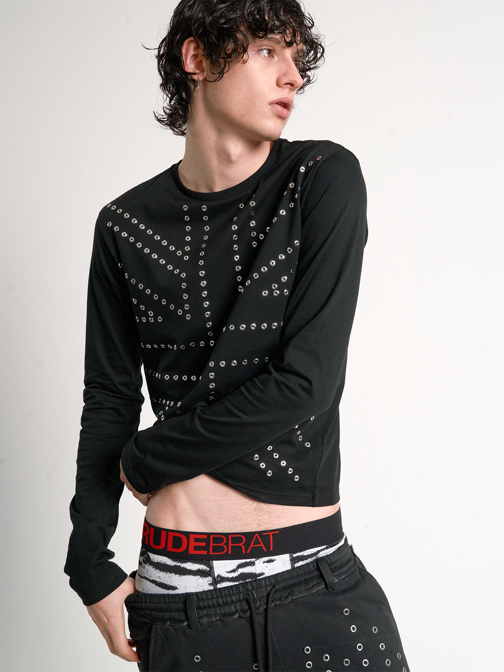 SHINY RHINESTONE BLACK TOP