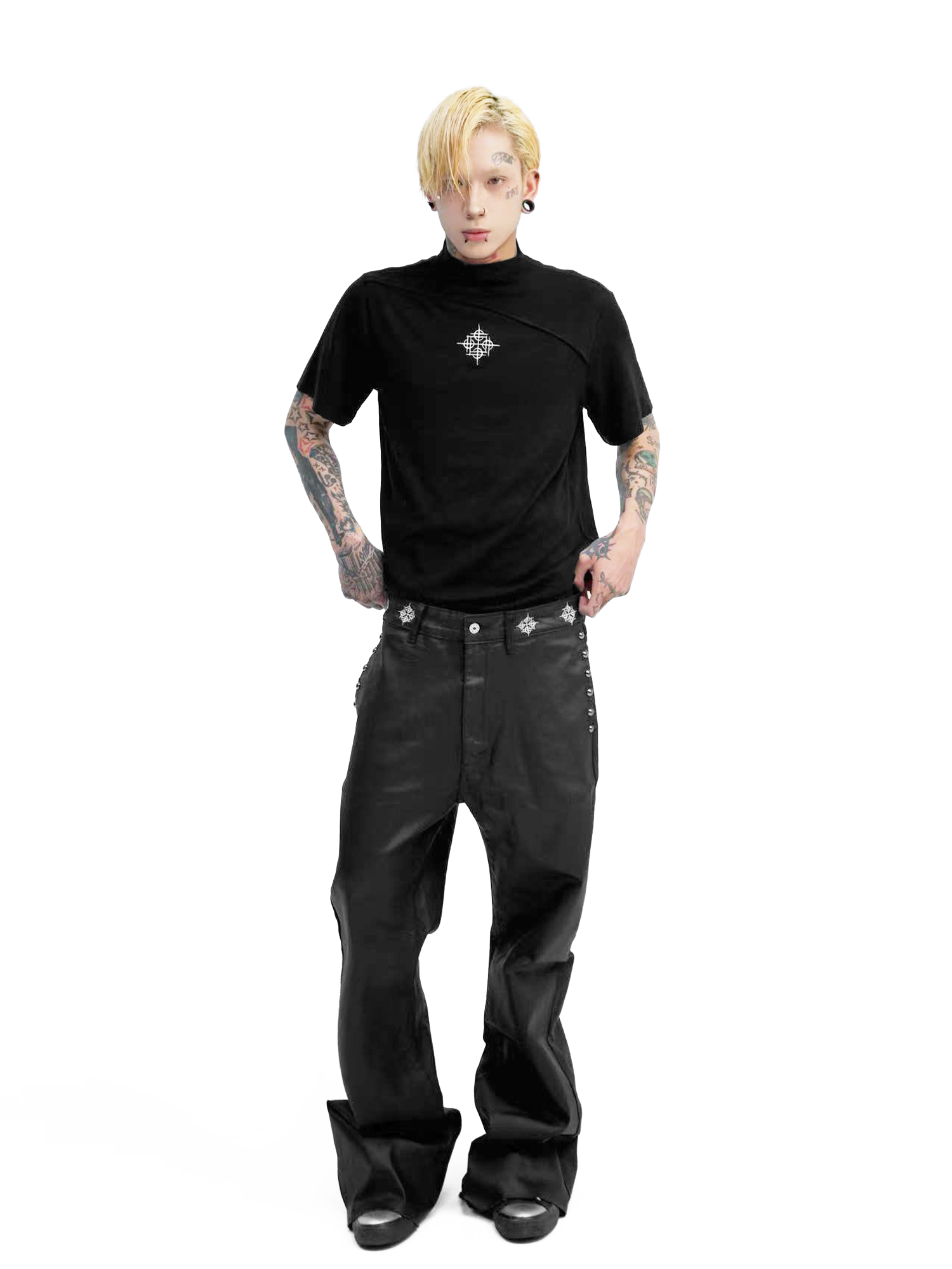 WAX COATED SLIM JEANS