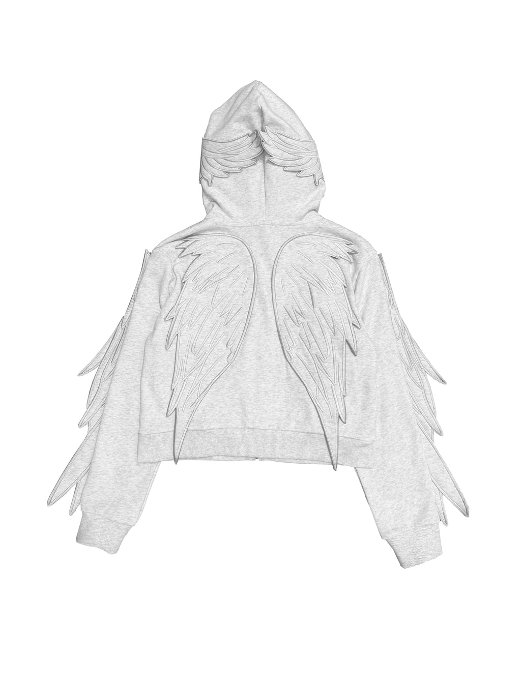 CROPPED PEARL HOODED SWEATSHIRT