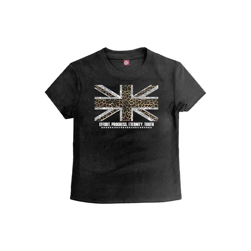 LEOPARD FLAG GRAPHIC T-SHIRT
