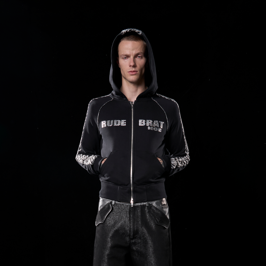 SLIM FIT DOUBLE ZIPPER HOODIE
