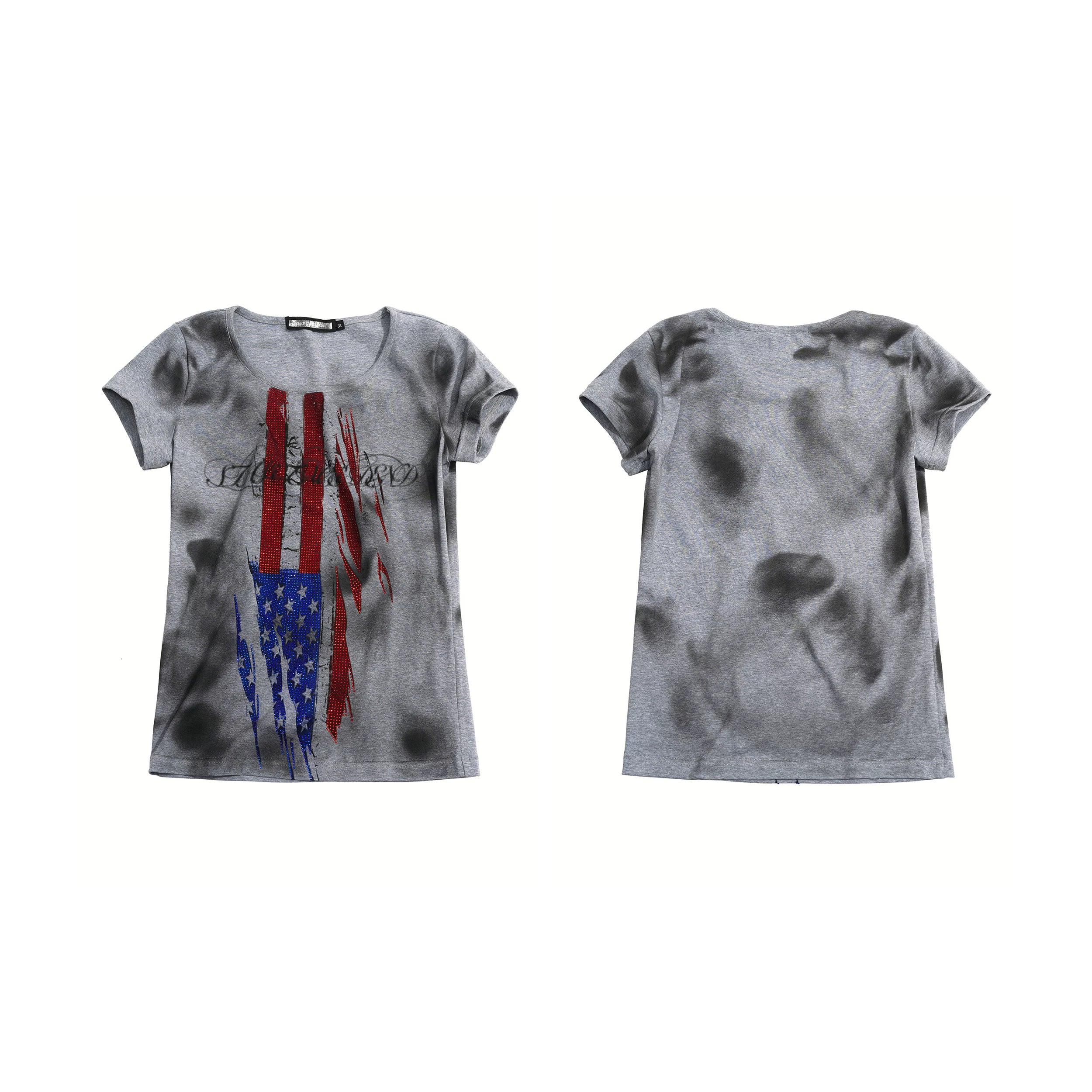 RHINESTONE FLAG TEE