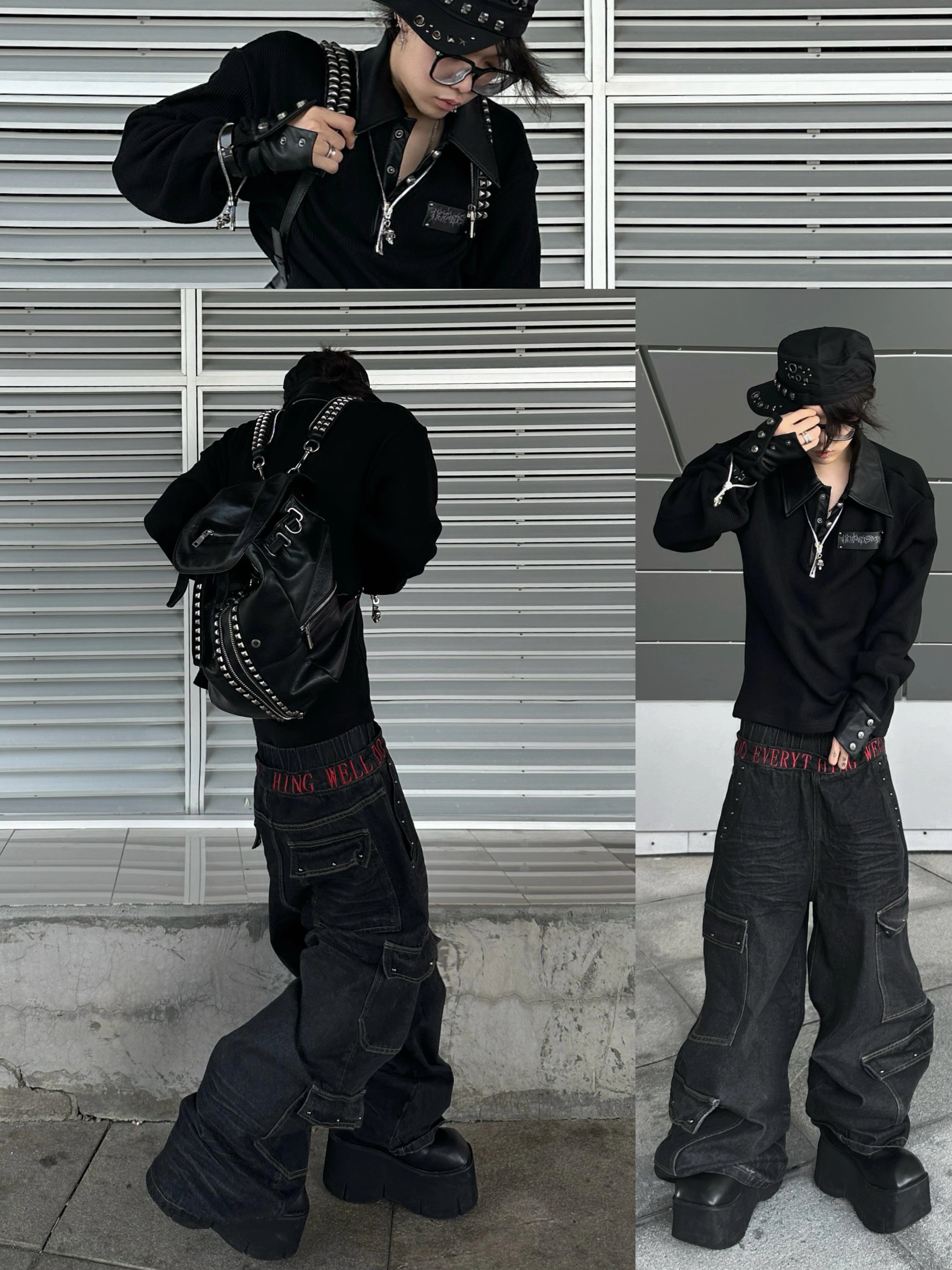 SANSKRIT STUDDED POLO SHIRT