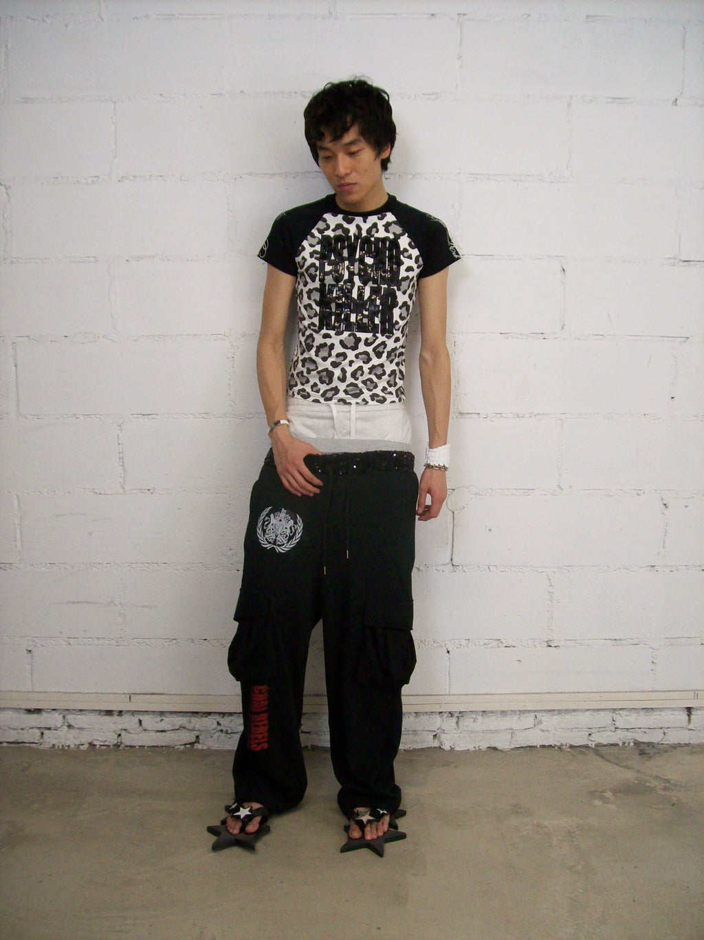 LEOPARD PRINT BEADED TEE
