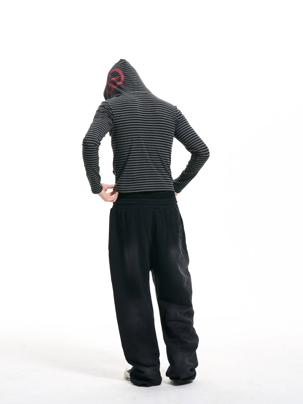 STRIPED HOODED LONG SLEEVE
