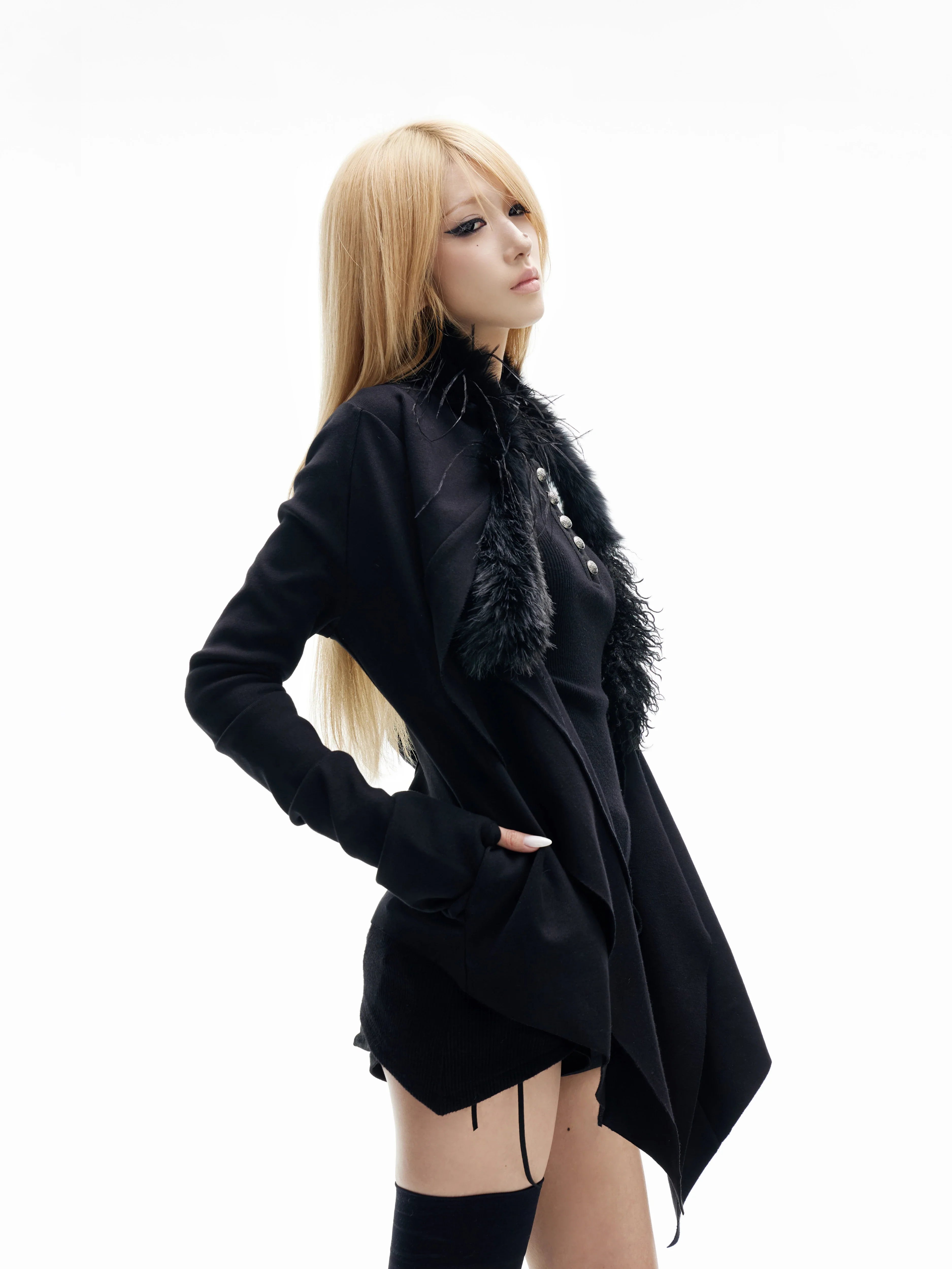 HEAVYWEIGHT KNIT LAPEL CARDIGAN