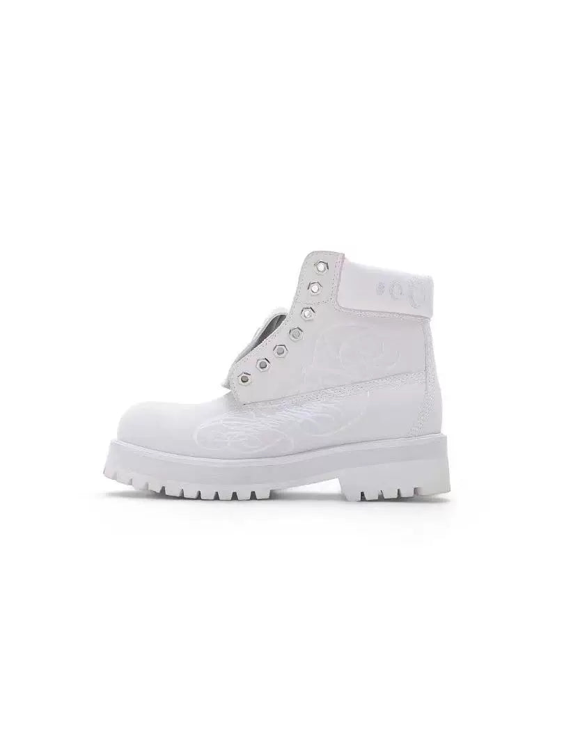 RETRO HIGH-TOP LEATHER BOOTS