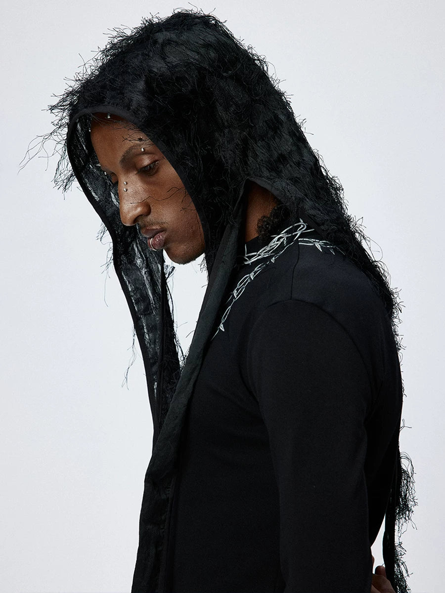 BLACK SHAGGY SCARF