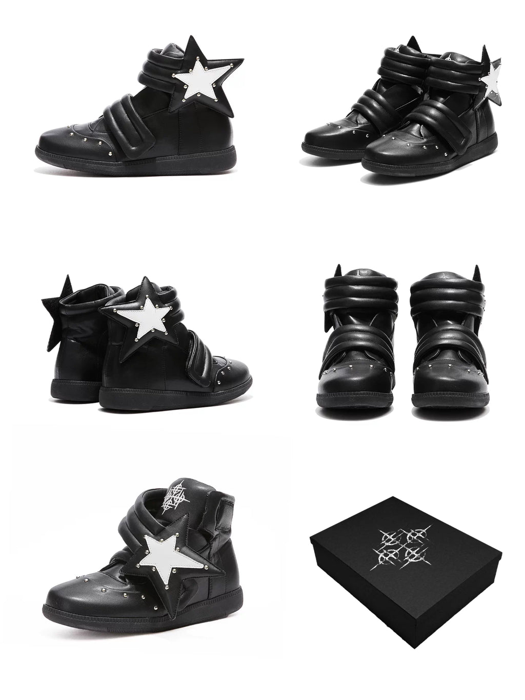 STUDDED HIGH-TOP SNEAKERS