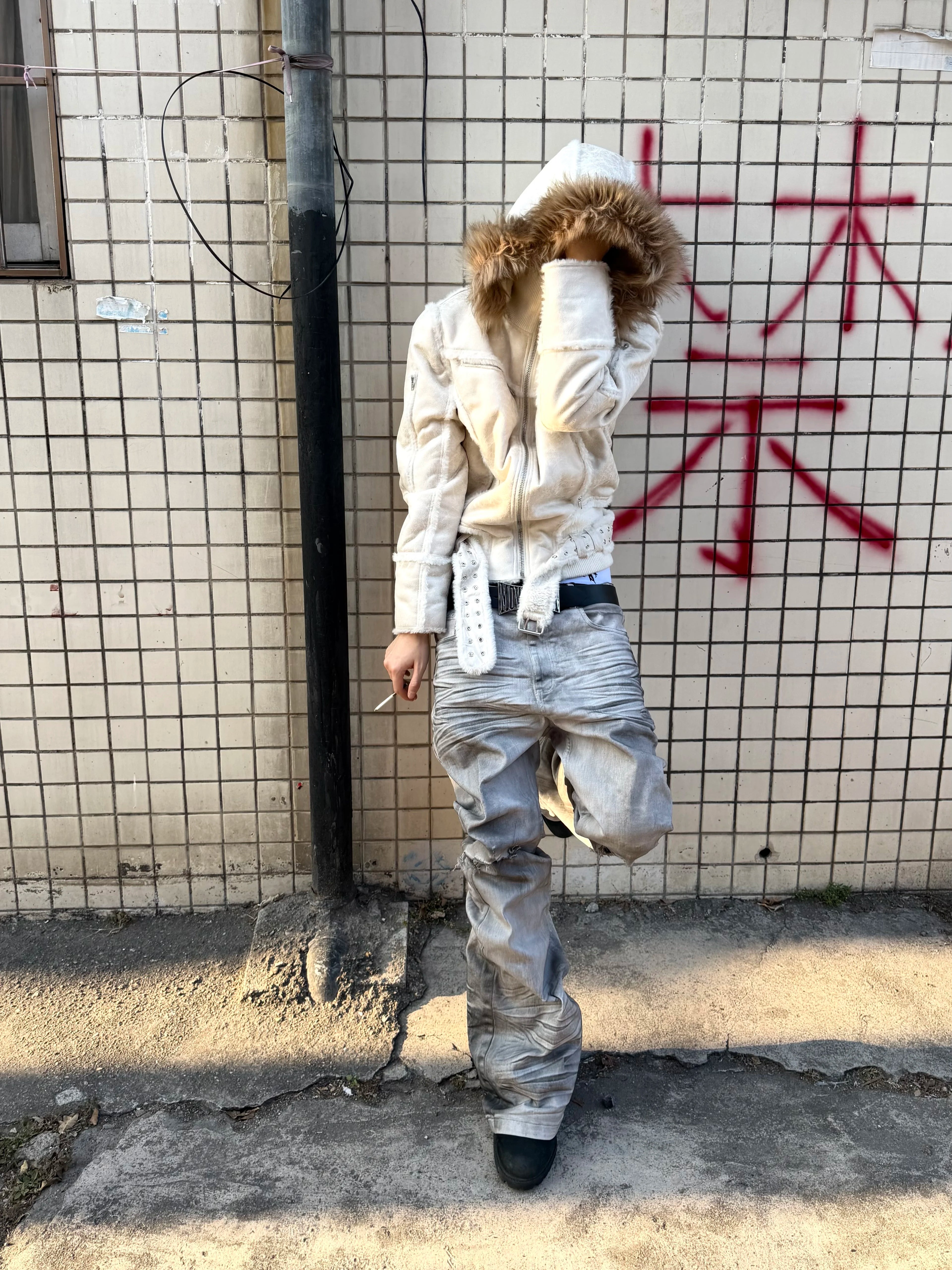 AIRBRUSHED LEOPARD PRINT JEANS