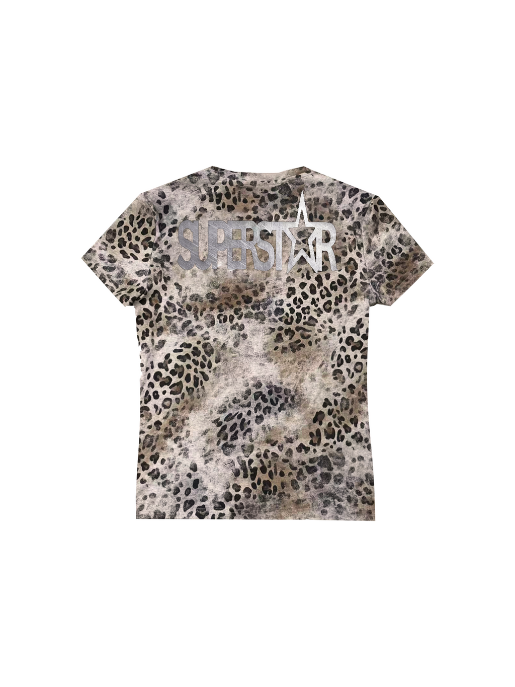 SILVER SLOGAN V-NECK T-SHIRT