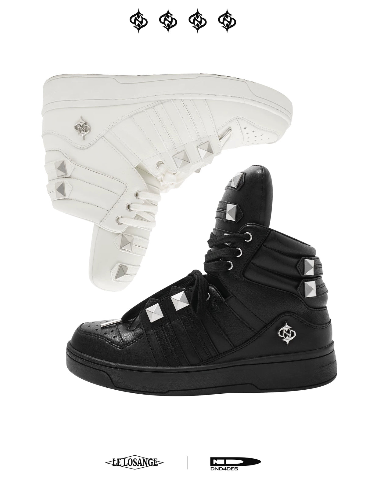 COURT-STYLE SNEAKERS WITH PEARL CLOSURE