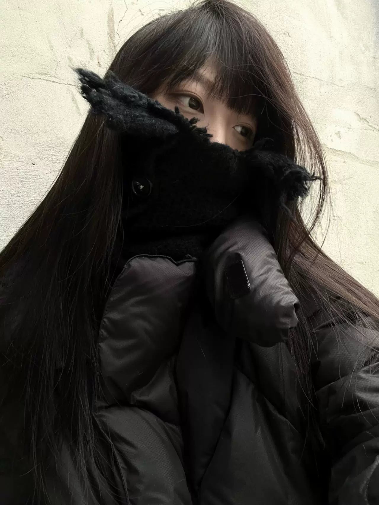 THICK KNITTED WOOL SCARF