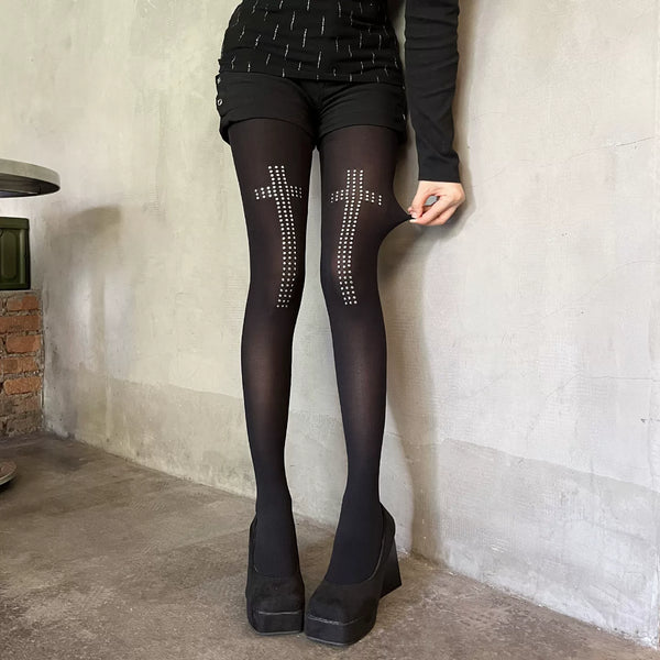 CROSS STUD TIGHTS