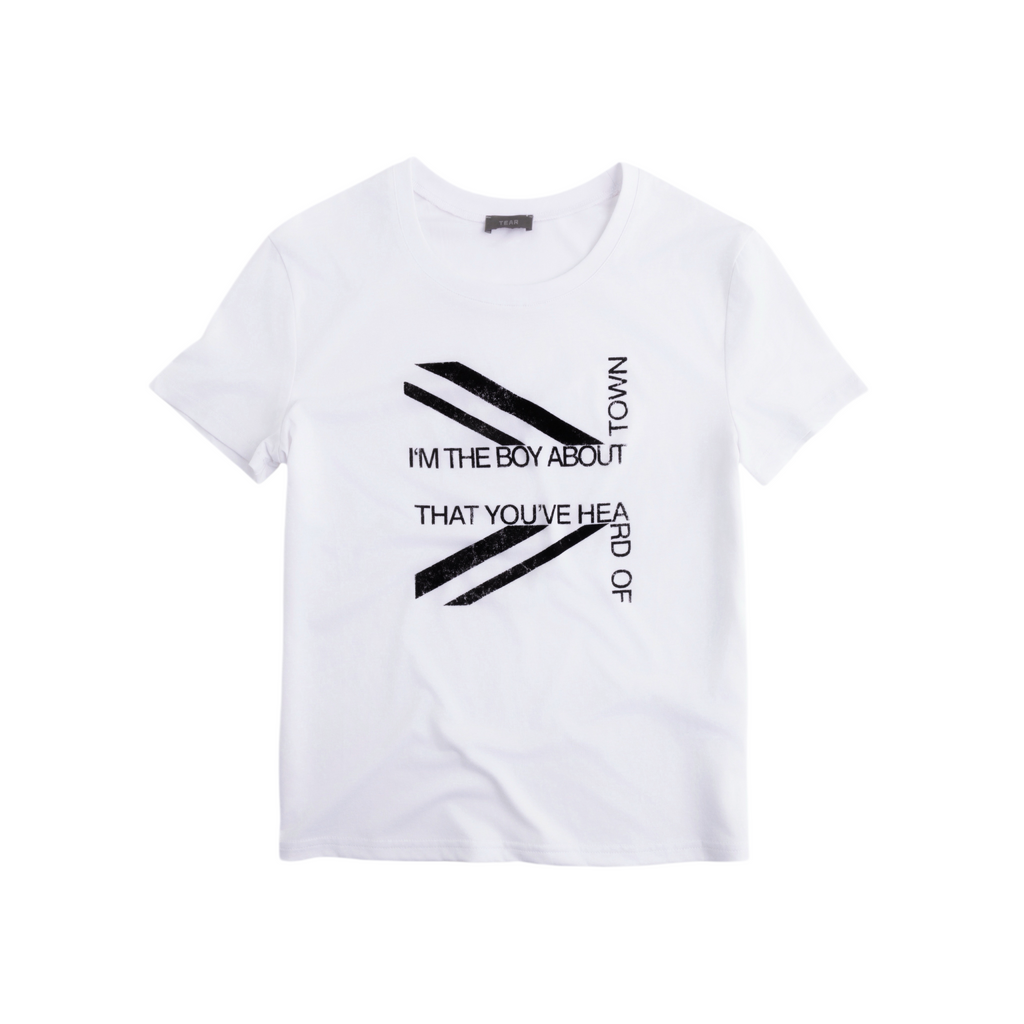 SLIM FIT BLACK AND WHITE TEE