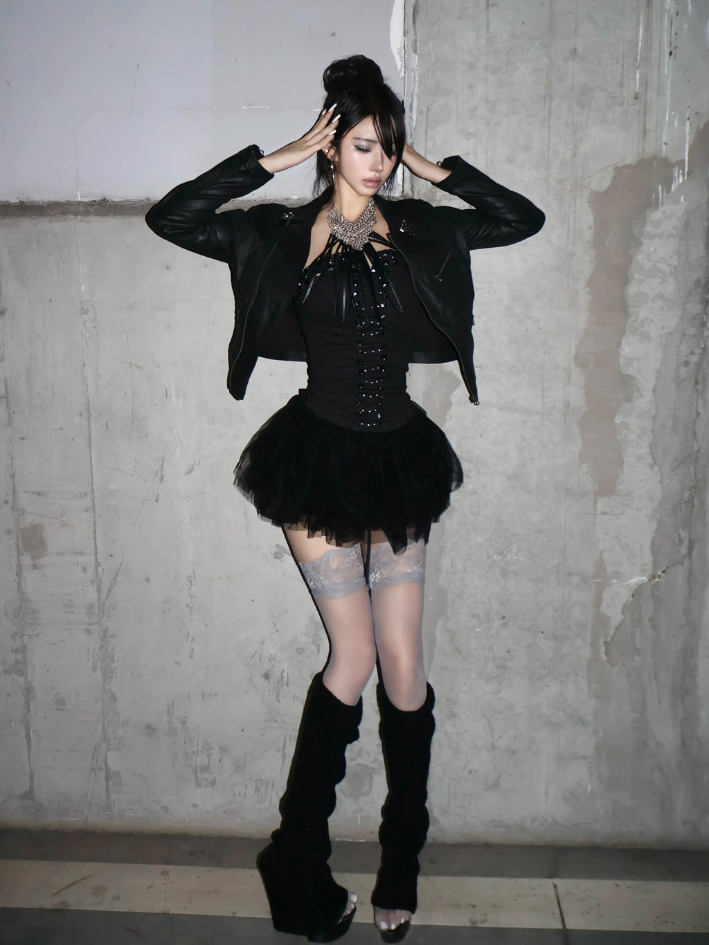 PUNK STUDDED BIKER JACKET