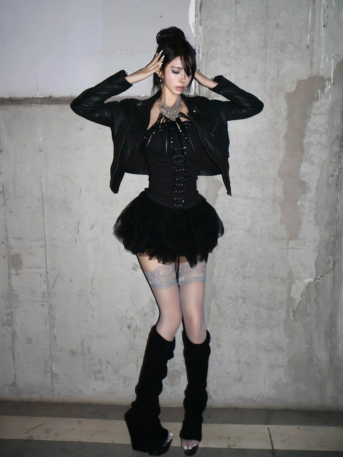 PUNK STUDDED BIKER JACKET