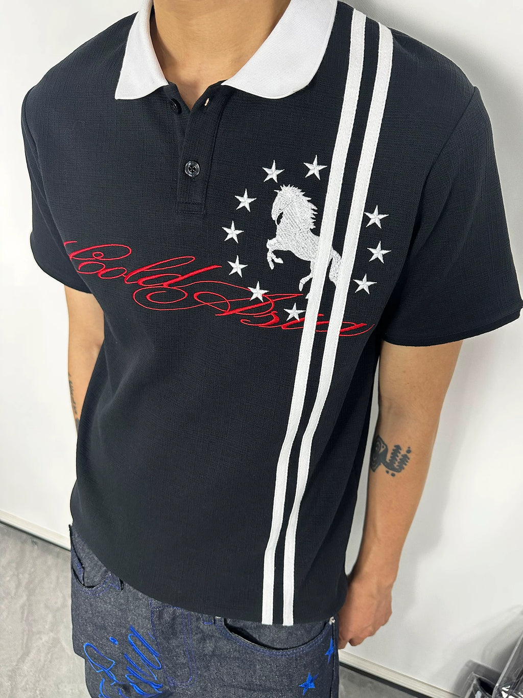 STREET POLO SHIRT WITH EMBROIDERY