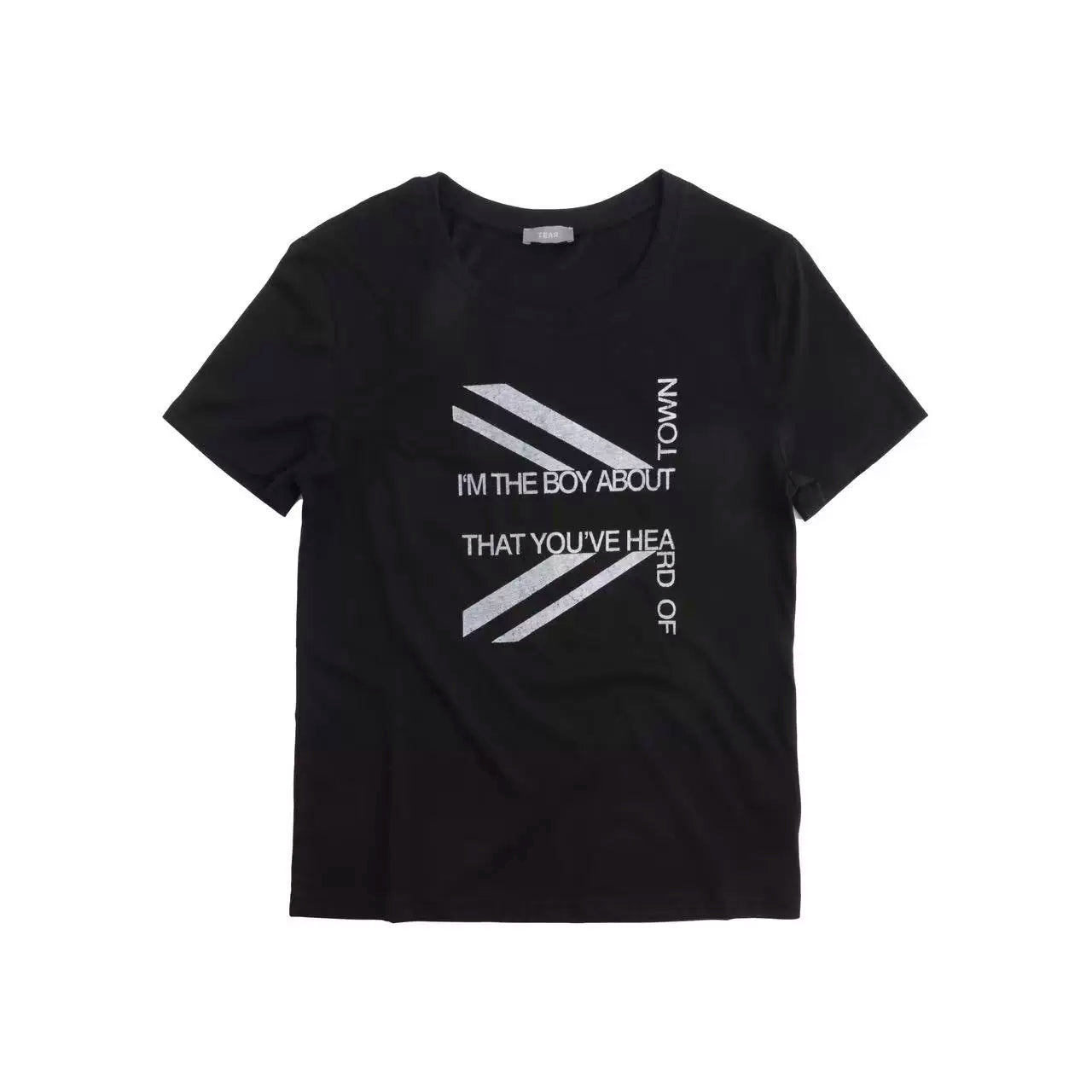 SLIM FIT BLACK AND WHITE TEE