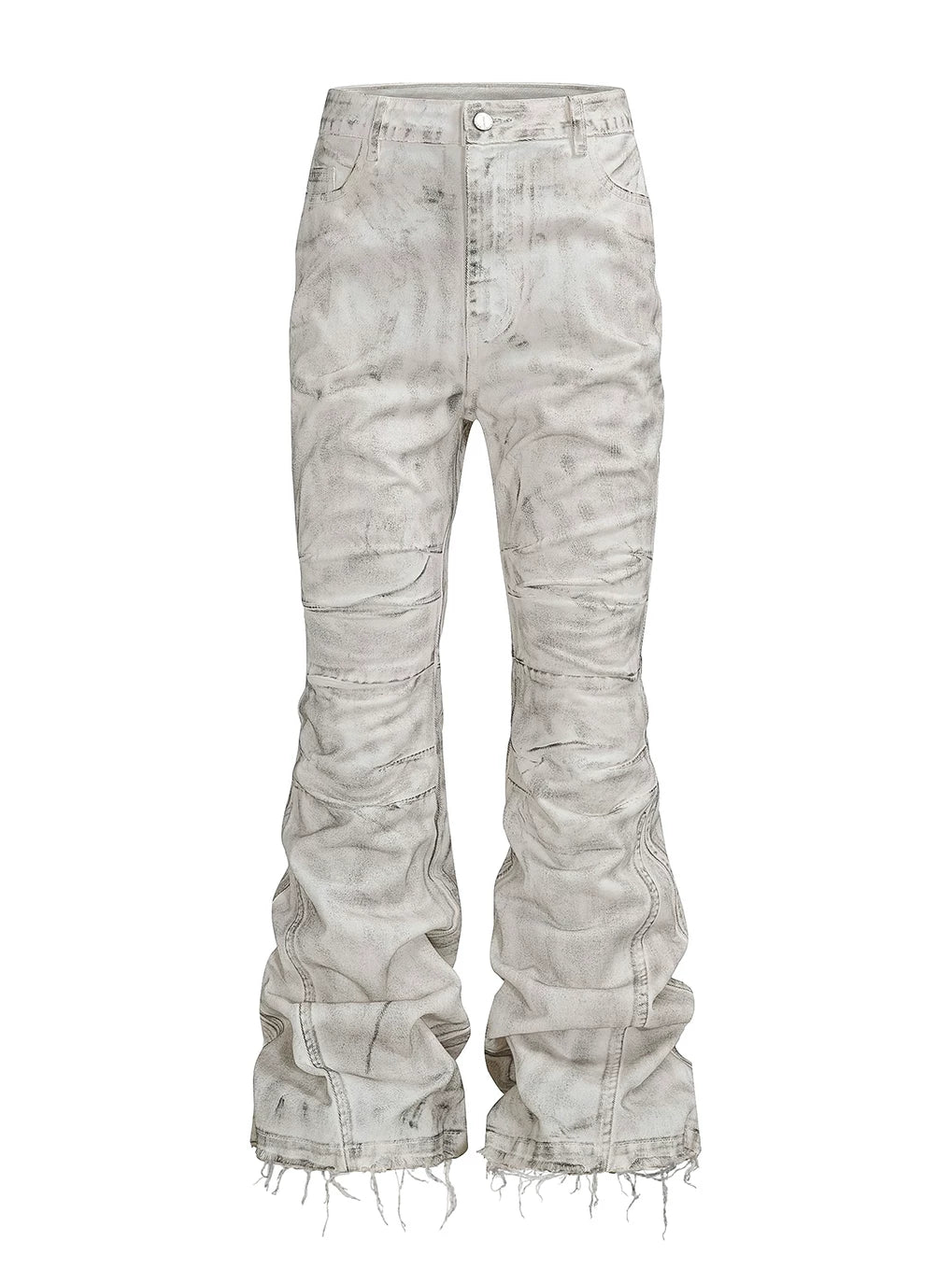 DISTRESSED WAXED MICRO JEANS