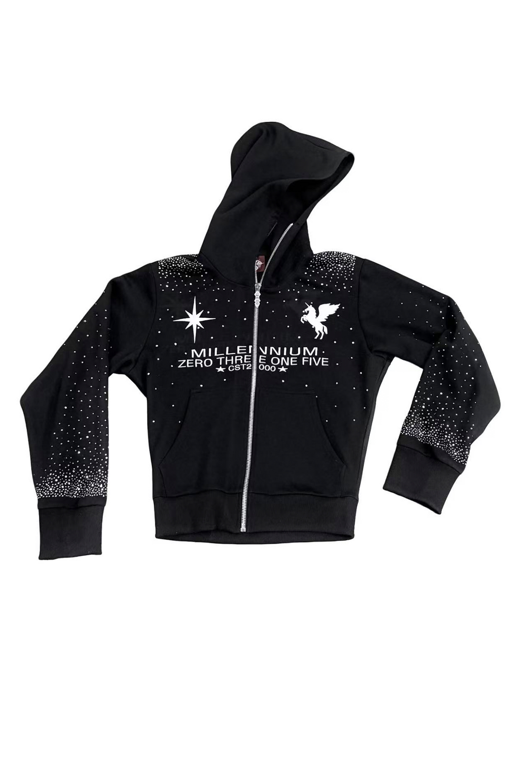 RHINESTONE PEGASUS HOODIE JACKET
