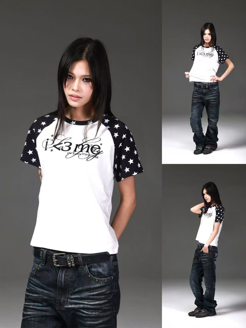 COLORFUL STAR PRINT T-SHIRT