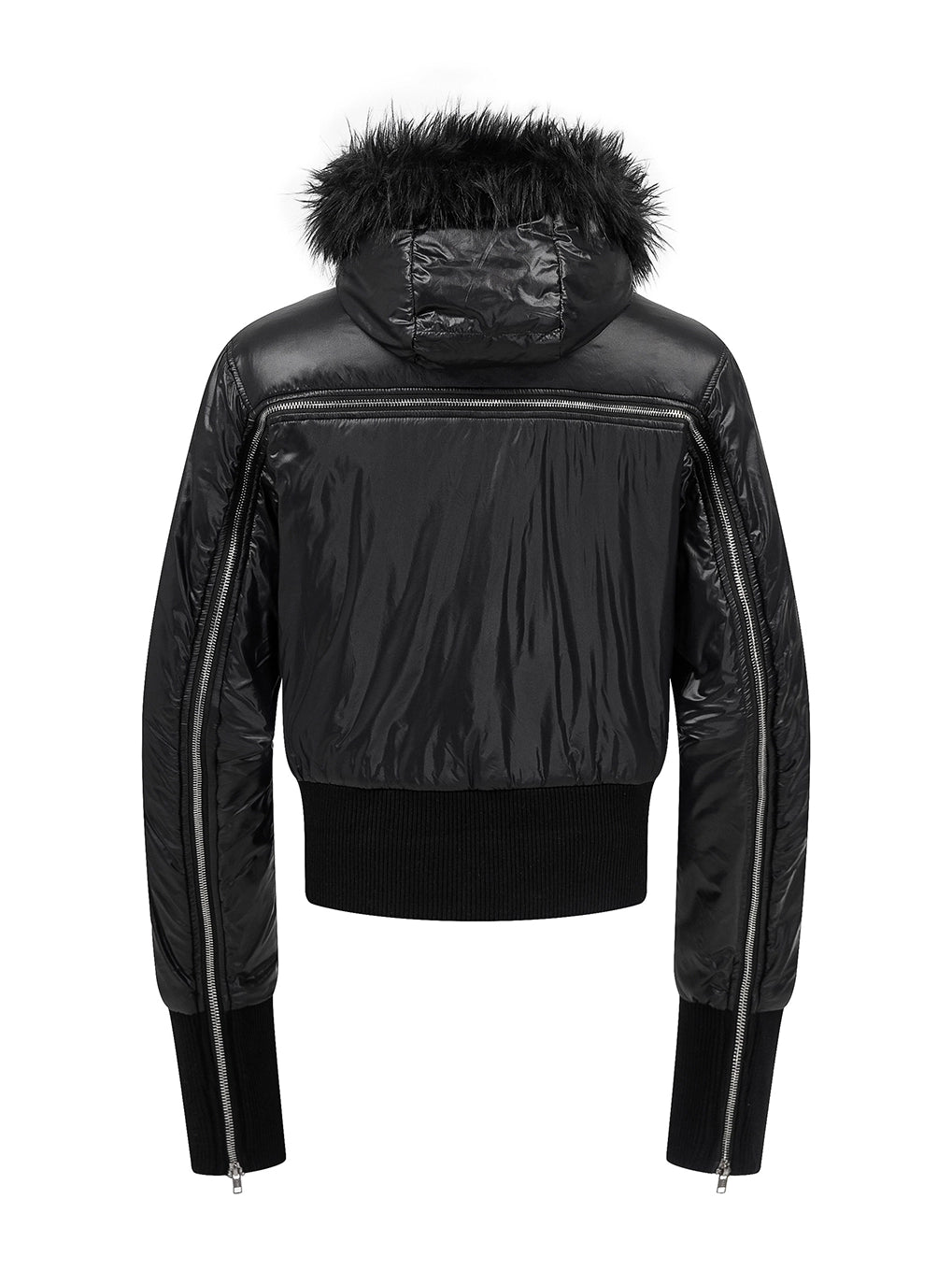 HOODED COTTON JACKET WITH DETACHABLE COLLAR