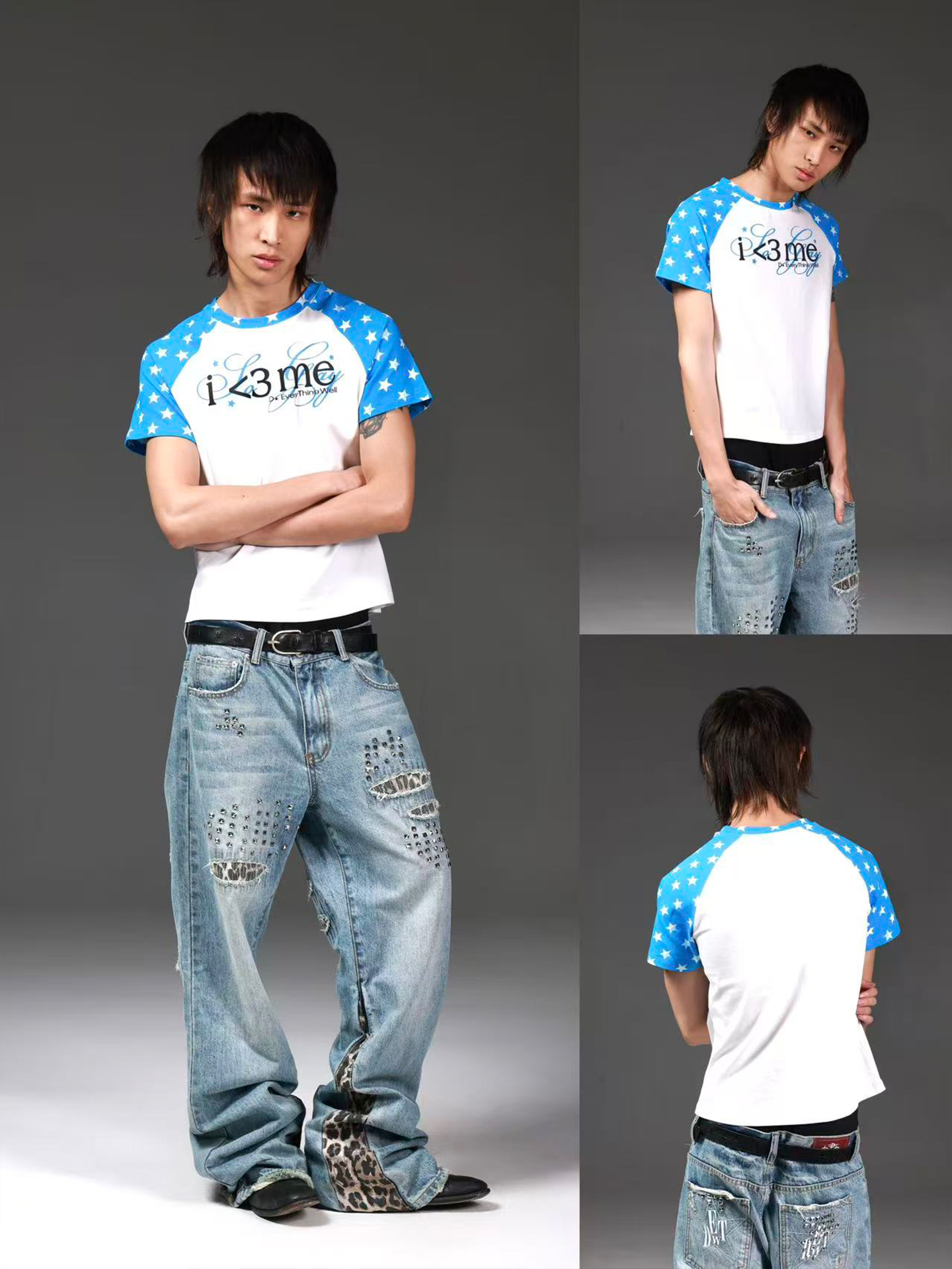 COLORFUL STAR PRINT T-SHIRT