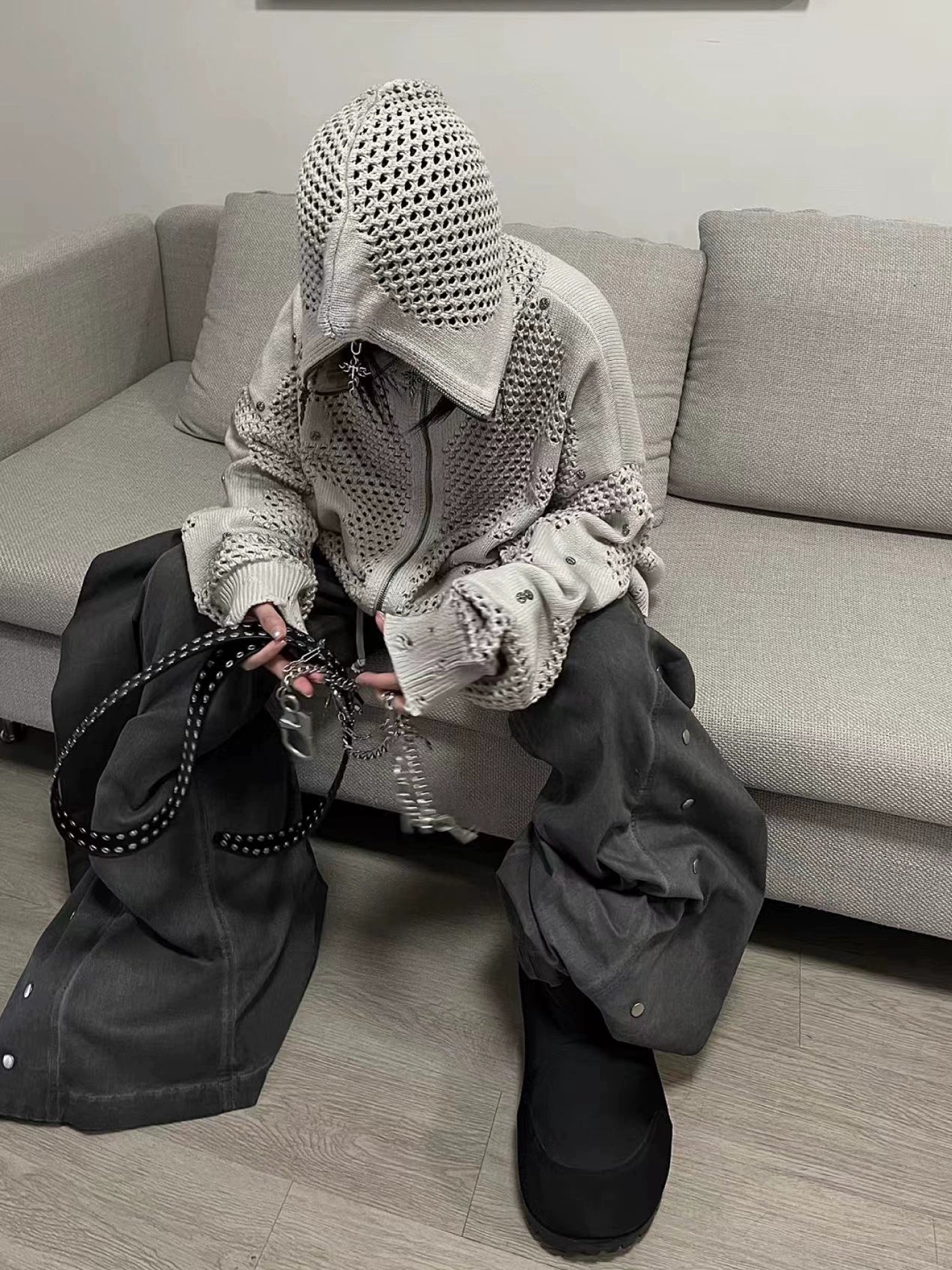 HOLLOW OUT HOODIE