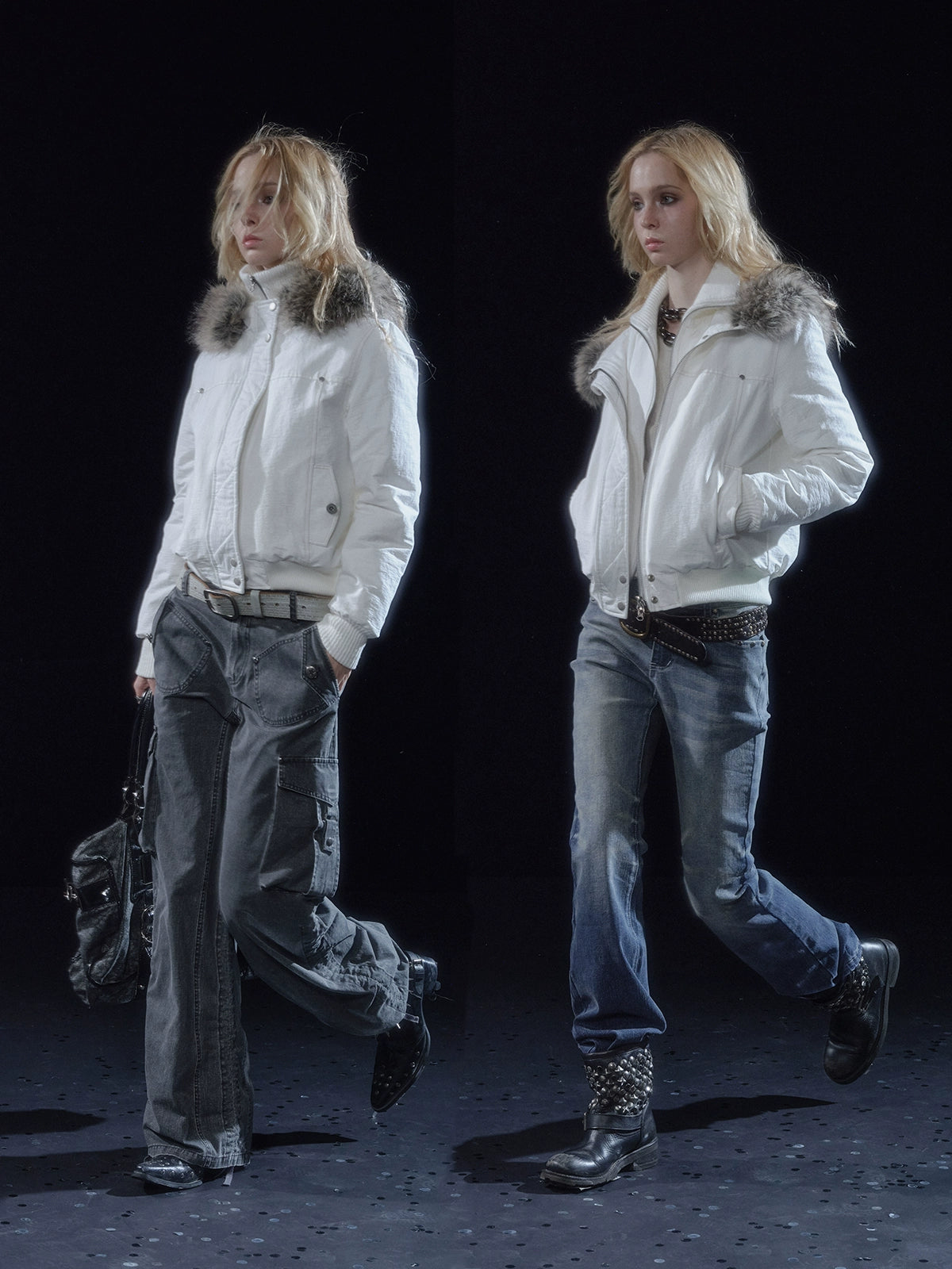 FAUX FUR HOODED JACKET