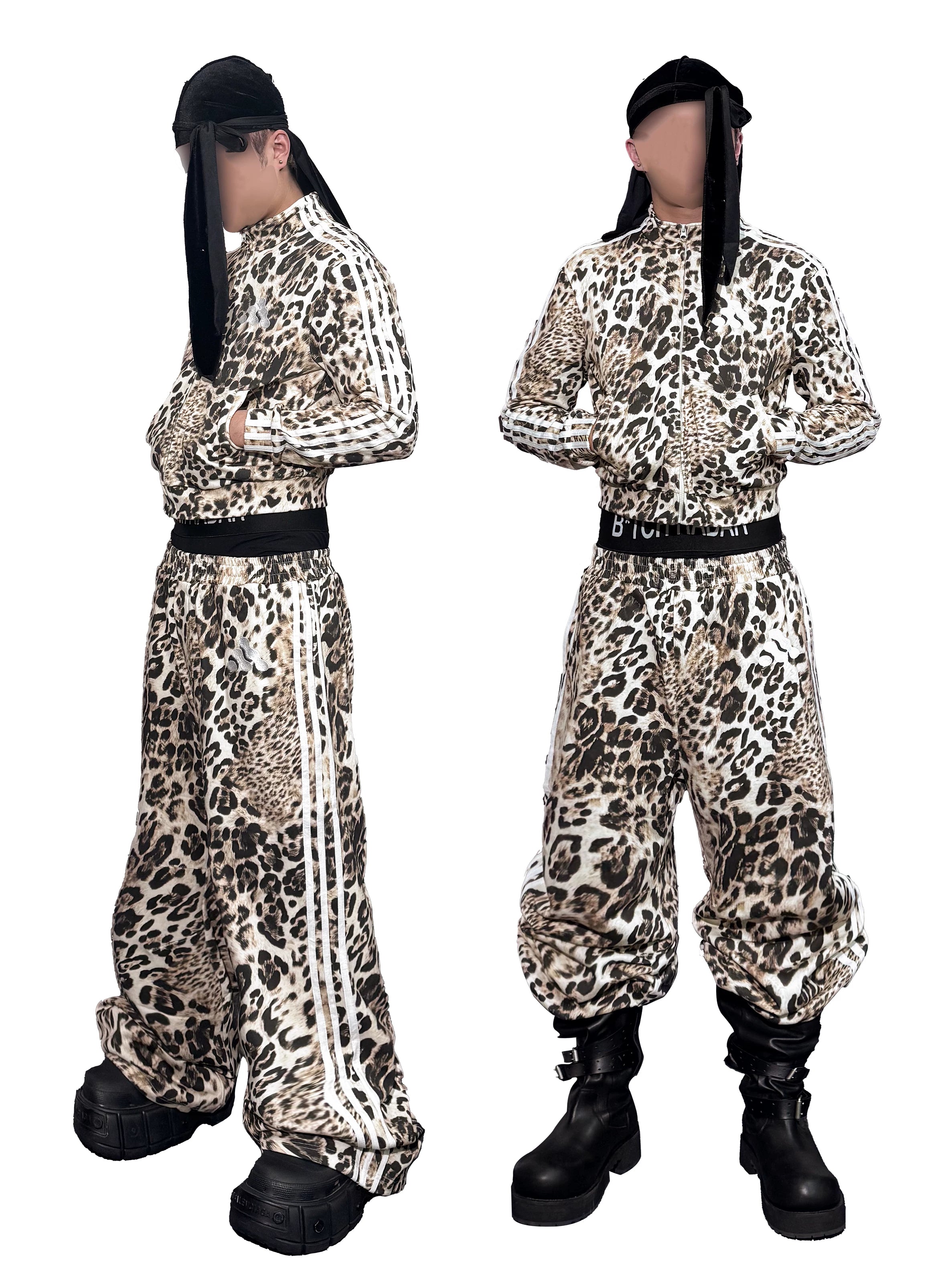 LEOPARD PRINT SWEATPANTS SET