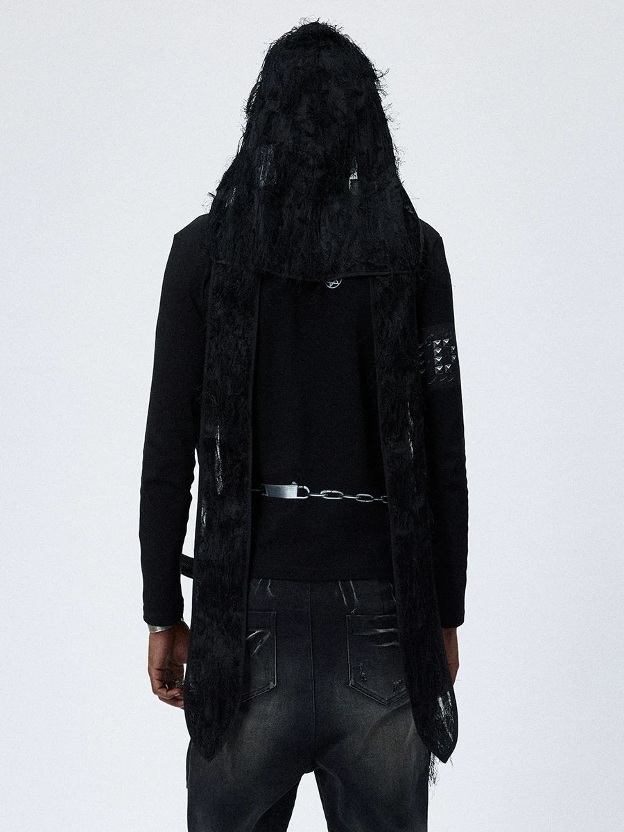 BLACK SHAGGY SCARF