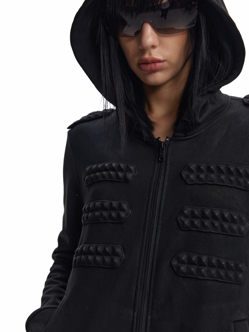 DECADENT 3D EMBOSSED HOODIE JACKET