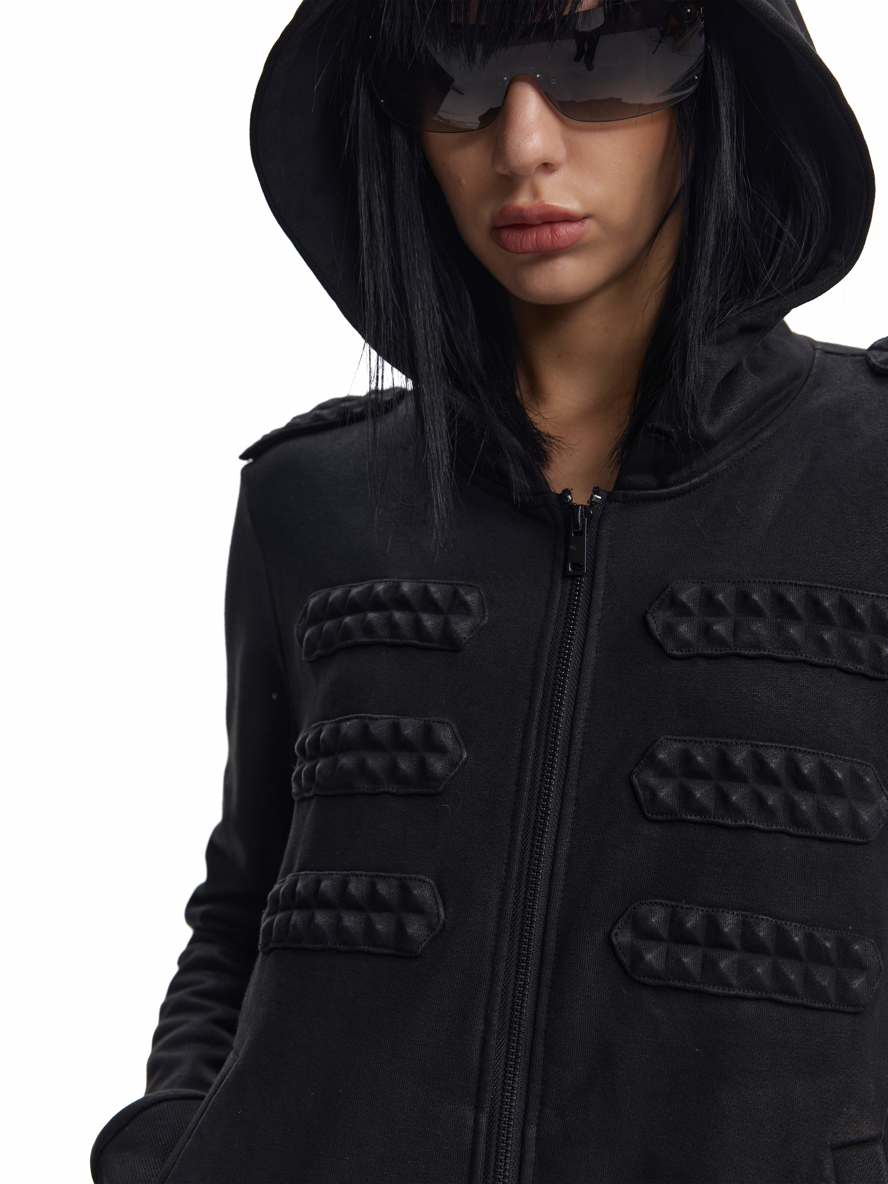 DECADENT 3D EMBOSSED HOODIE JACKET