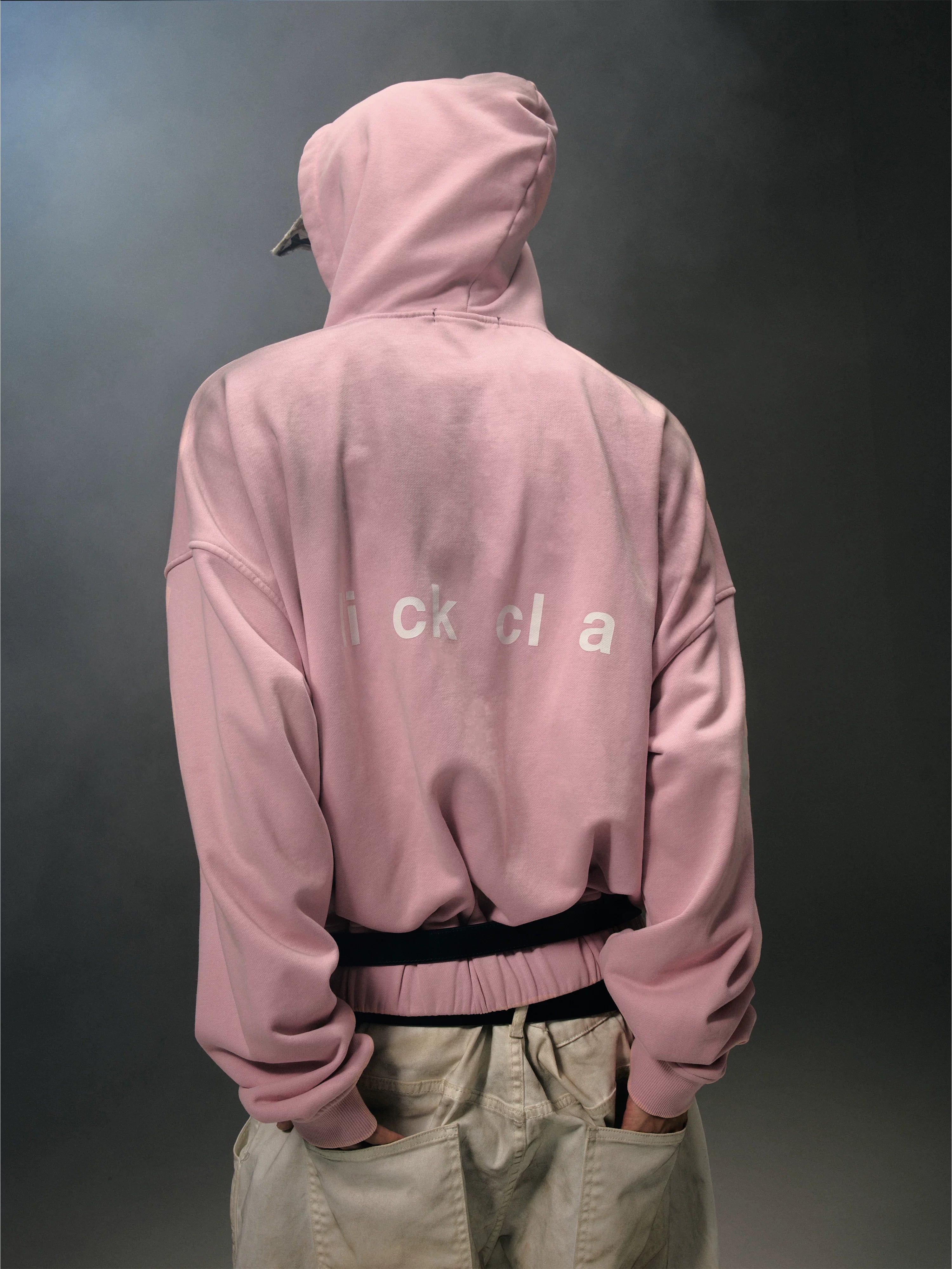 VINTAGE PINK HOODED SWEATSHIRT