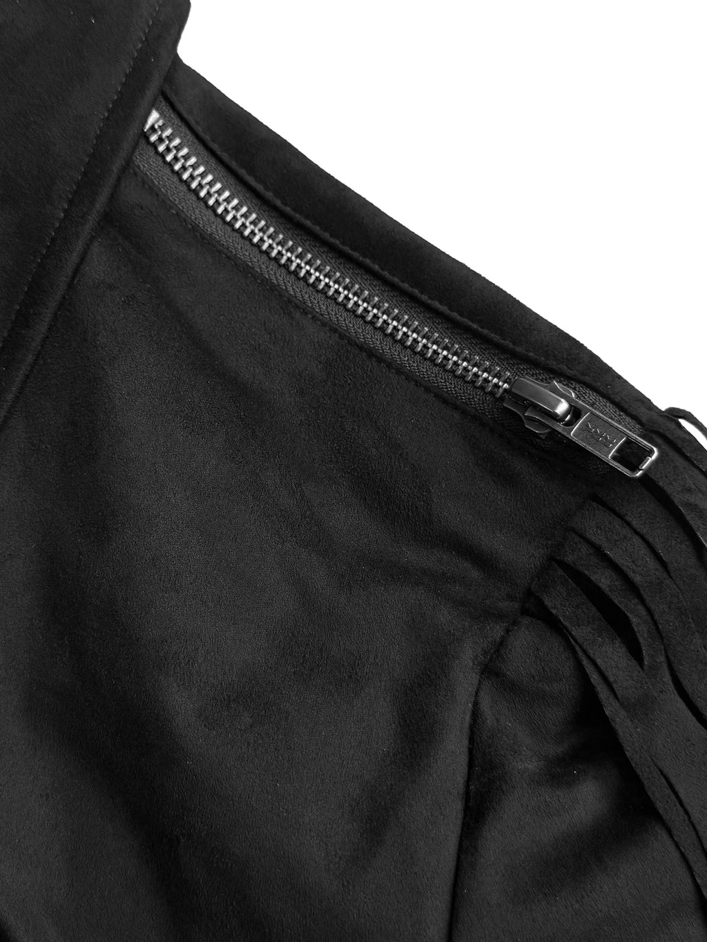CROPPED SUEDE FRINGED JACKET