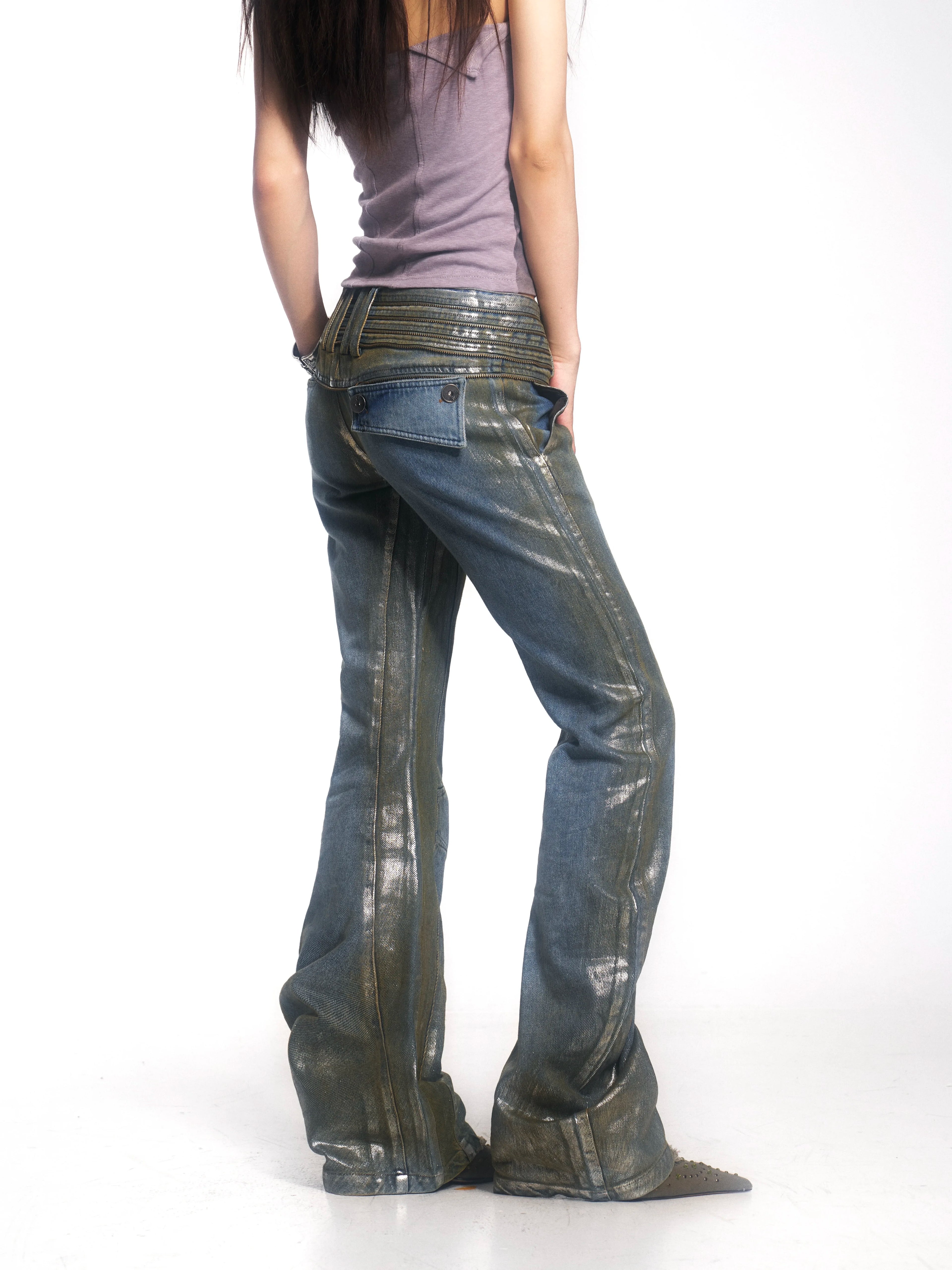 VINTAGE AESTHETIC COLORBLOCK JEANS