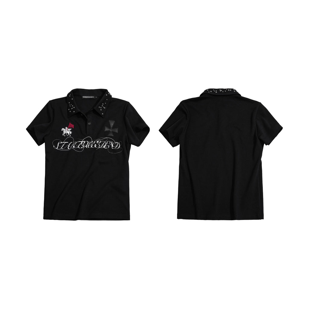 SUBCULTURE LEATHER POLO SHIRT