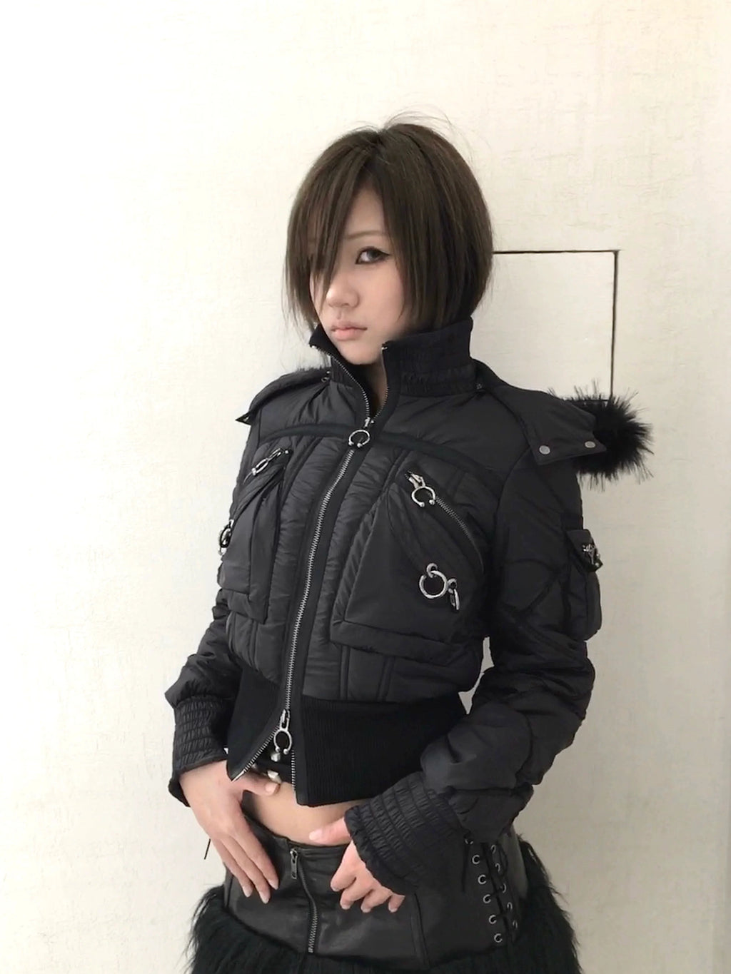 OXYGEN ZIPPERED COTTON JACKET