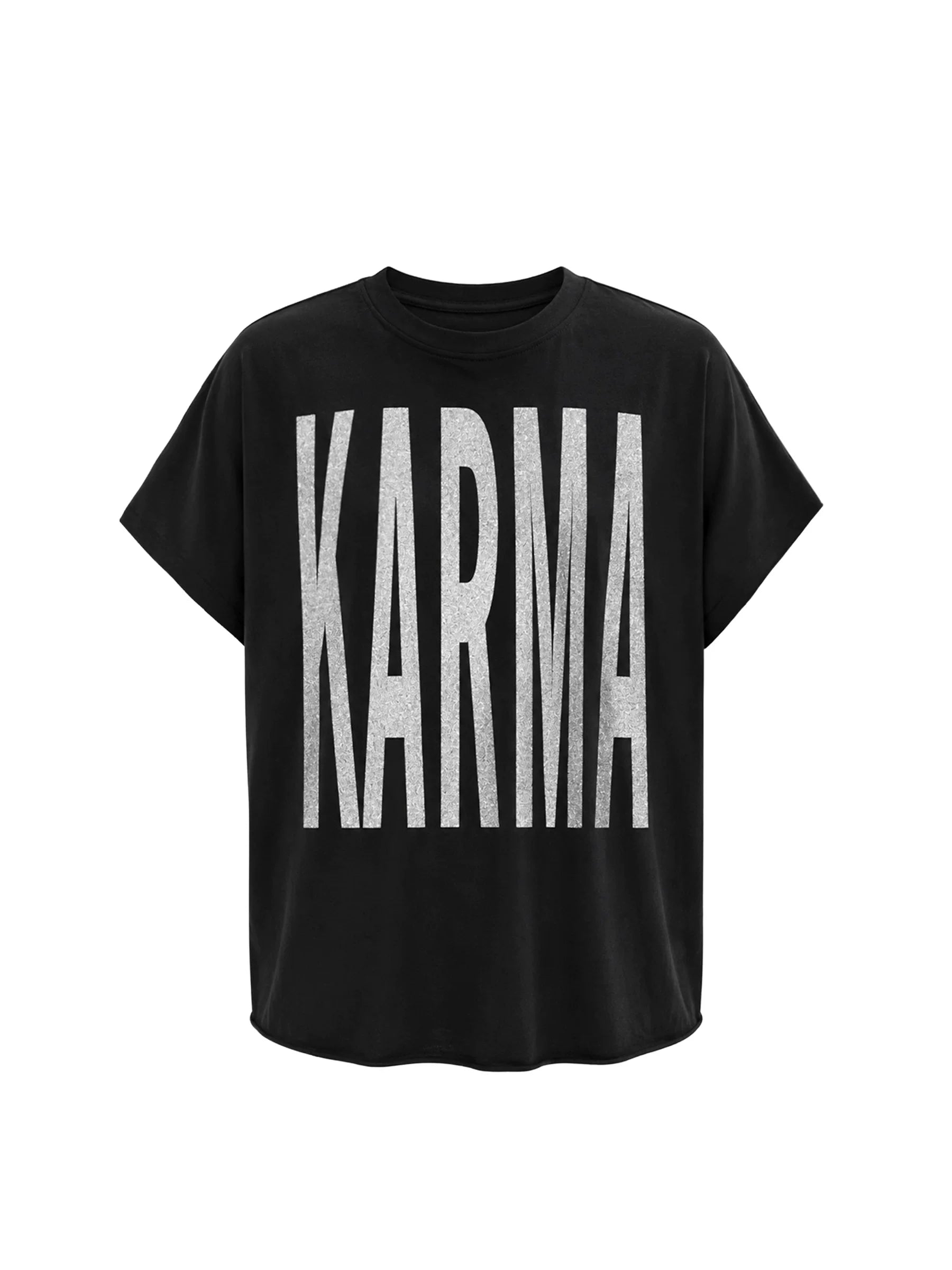 GLITTERY SUMMER LETTER PRINT T-SHIRT