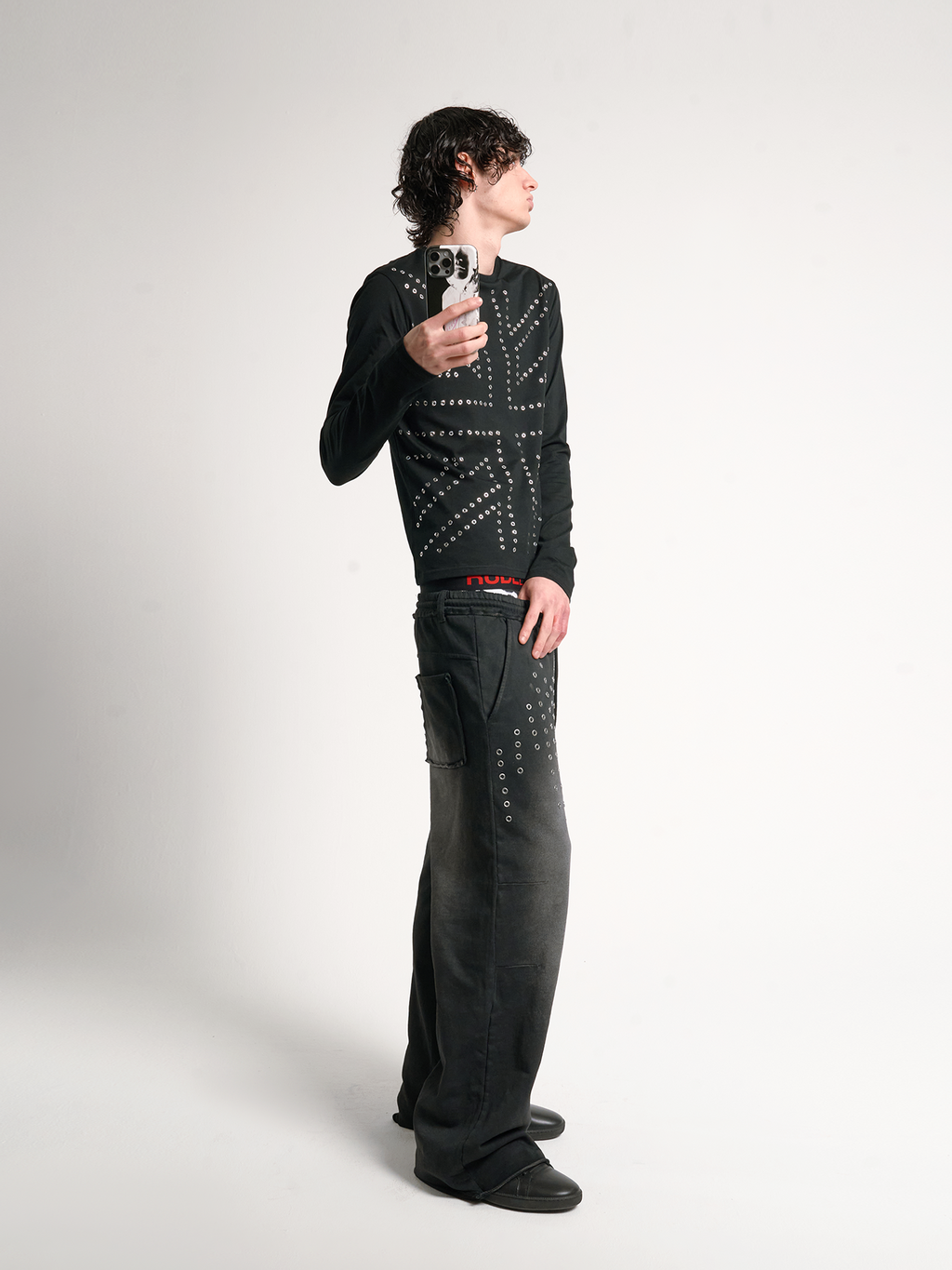 SHINY RHINESTONE BLACK TOP