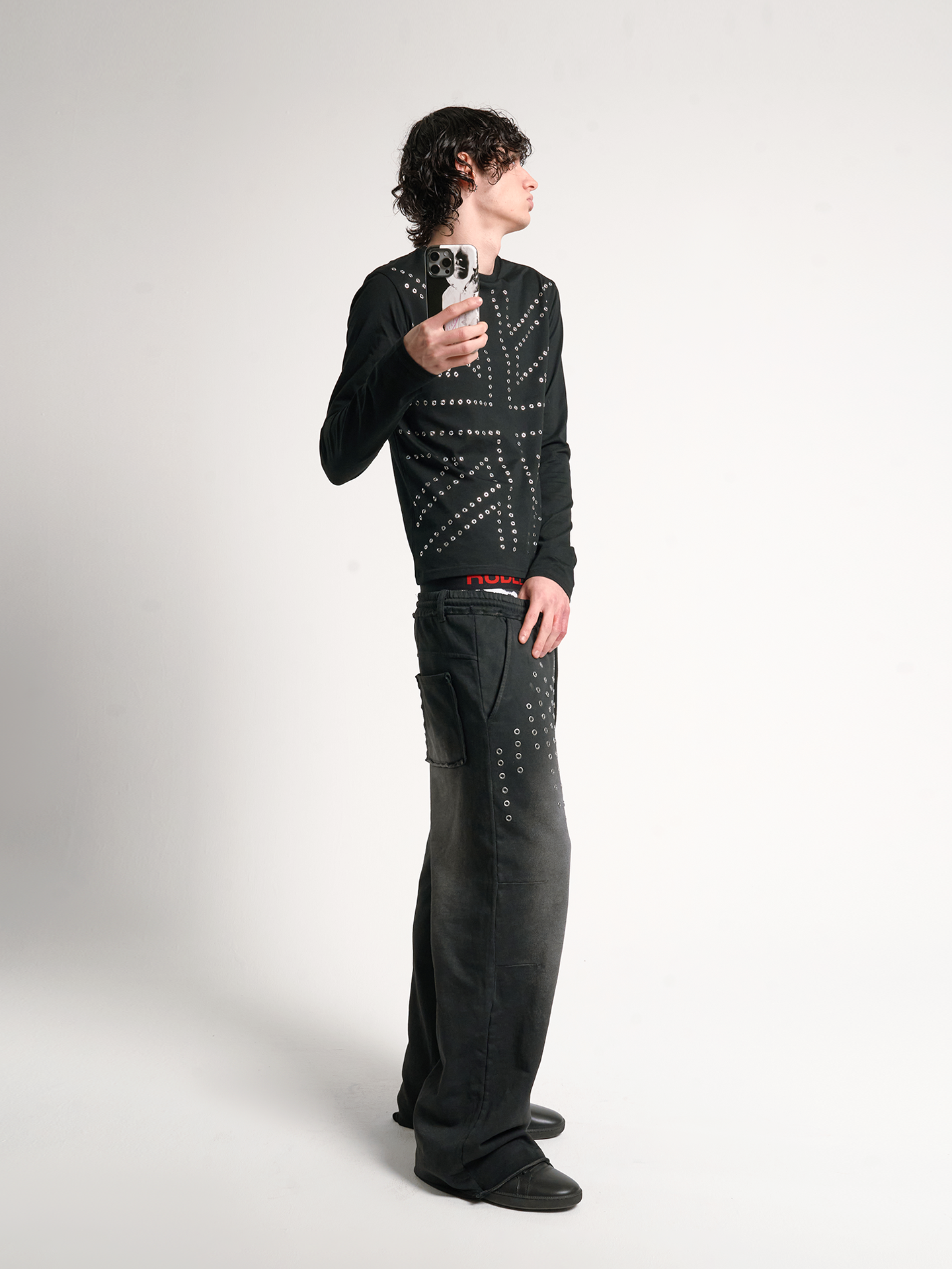 SHINY RHINESTONE BLACK TOP