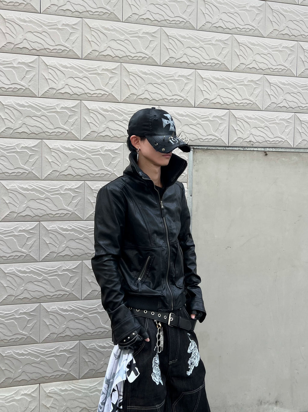 SLIM LEATHER BIKER JACKET