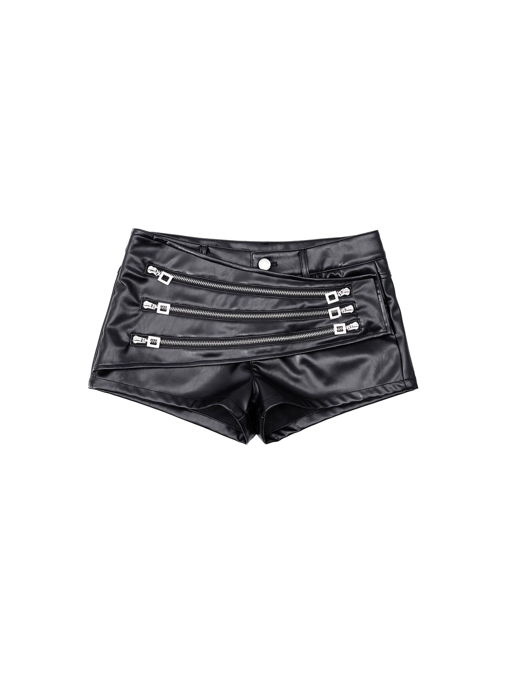 ASYMMETRICAL ZIPPER HOT PANTS