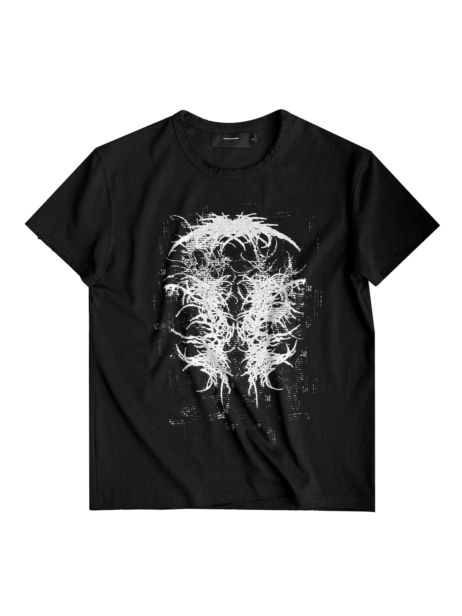 DISTRESSED ALIEN PRINT T-SHIRT