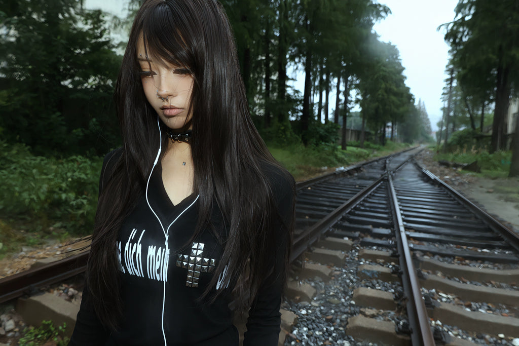 Y2K PUNK LONG SLEEVE TOP