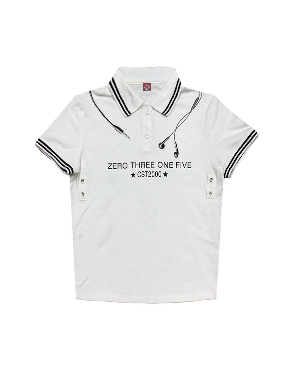 3D PRINTED COLOR CLASH POLO SHIRT